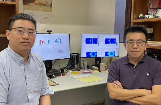 香港大學物理學系的周成康博士（左）和孟子楊教授（右）