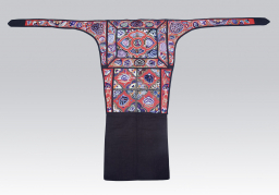 Baby carrier embroidered with pomegranate and butterfly motifs Miao ethnic minority Guizhou province Republican era Dimension: 103 x 107 cm (Collection of Mei-Yi LEE)  