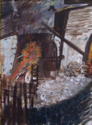 《遺跡》 布面油畫 70 x100 公分 1988年 薩拉•阿玆曼藏品