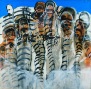 《祈求》 混合技法 160 x 170 公分 1989年 薩拉•阿玆曼藏品