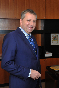 Professor Mathieson in his office