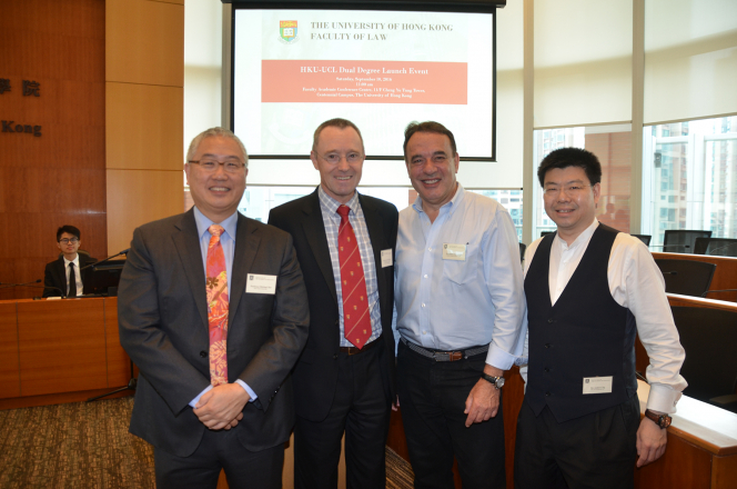 Officiating Guests (from left) Professor Michael Hor, Professor Ian Holliday, Professor John Lowry and Mr Andrew Ng.