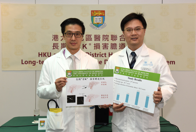 The research team of Department of Medicine, Li Ka Shing Faculty of Medicine, The University of Hong Kong (HKU), and Department of Surgery, North District Hospital (NDH), performed magnetic resonance imaging (MRI) for ketamine abusers and demonstrated ketamine also damages the biliary system. This damage may be reversible after stopping ketamine abuse.