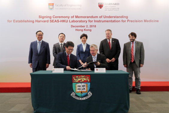香港大學及哈佛大學簽訂合作備忘錄 成立精準醫學儀器實驗室