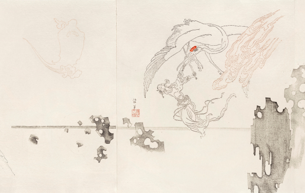 義妖傳之白蛇（細部）應金飛 2016年
套色水印 45 x 400厘米