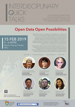 HKU Knowledge Exchange Office to hold Interdisciplinary Quick Talks – Open Data Open Possibilities