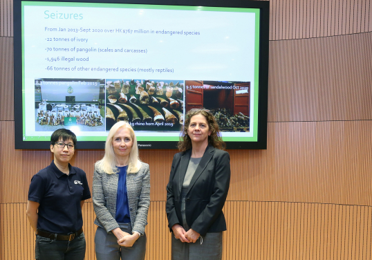 (from left) Ho Shuyping, SPCA; Amanda Whitfort, Faculty of Law, HKU; and Fiona Woodhouse, SPCA