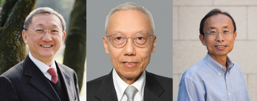 三位名譽大學院士： （左起）鍾棋偉先生、梁家齊先生和黃漢森教授