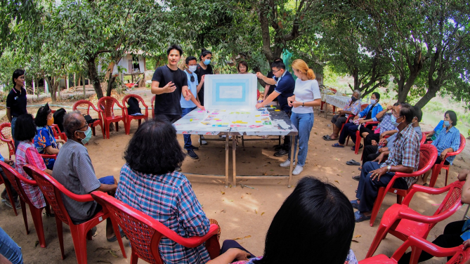 A field-based workshop was organized to inspire knowledge sharing between the villagers and staff.