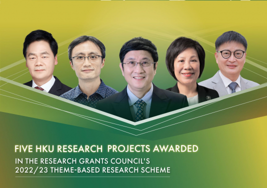 Five HKU Research Projects Awarded a Total Funding of $168 million in 2022/23 Theme-based Research Scheme