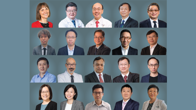 Cross-Field (top row from left)
Professor Ester CERIN, Professor Zhiwei CHEN, Professor Vincent Chi-Chung CHENG, Professor Peng GONG, Professor Dong-Yan JIN, (second row from left) Dr Kin-Hang KOK, Dr Eric Ho-Yin LAU, Professor Dennis Yiu-Cheong LEUNG, Professor Gabriel Matthew LEUNG, Professor Yuguo LI, (third row from left) Professor Shunlin LIANG, Professor Tak-Wah MAK, Professor Malik PEIRIS, Professor Chuyang TANG, Professor Joseph Tsz-Kei WU, (fourth row from left) Dr Peng WU, Dr Hui-Ling YEN, Dr Cyril Chik-Yan YIP, Dr Shuofeng YUAN, Dr Anna Jinxia ZHANG