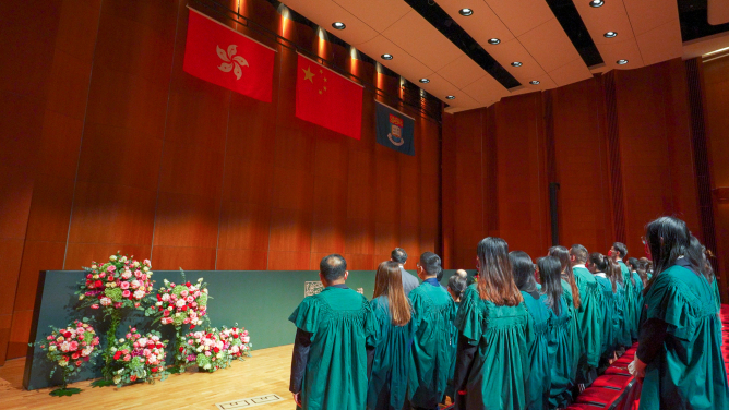 香港大學舉行元旦日升旗儀式
