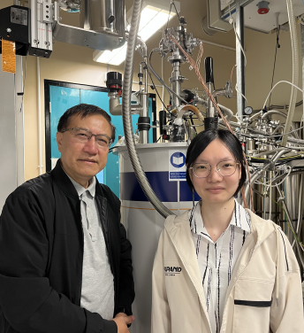 Professor Ning Wang and Dr Meizhen Huang from the Department of Physics at HKUST.
 