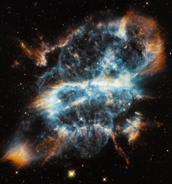 圖三. 行星狀星雲PN NGC 5189的圖像。圖片來源：NASA, ESA and the Hubble Heritage Team (STScI/AURA)。