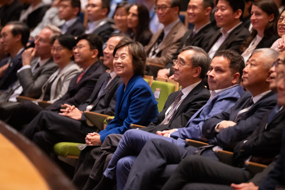 Mr Chris Sun Yuk-han, Secretary for Labour and Welfare and Dr Choi Yuk-lin, Secretary for Education attended the lecture